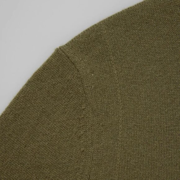 CHICJOC Italian Fine Cashmere Cardigan Clean Fit size 40 in Olive Green - Picture 8 of 11